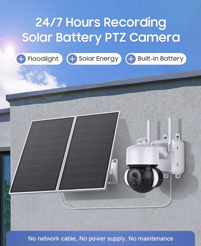 SECTEC smart iliaki kamera ST-518, 3MP, 4G, PIR, PTZ, SD, 20000mAh, IP65